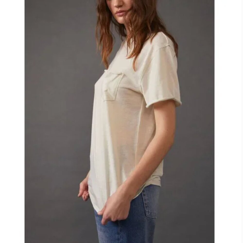 FREE PEOPLE NWT Vella Tee / White Swan - small - Picture 4 of 11